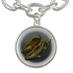 Fisherman Bracelet Coho Salmon Fish Charm Bracelet