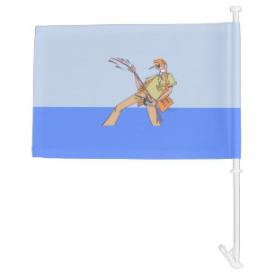 Fisherman car and boat flag