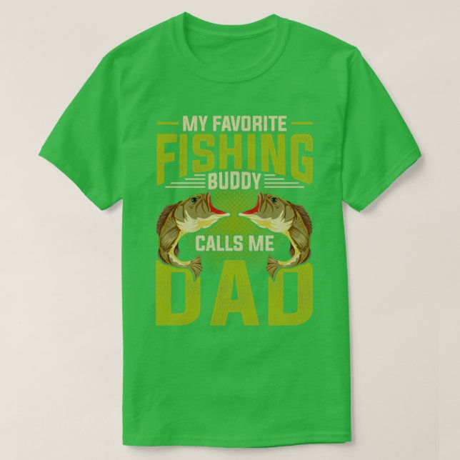 Fisherman Dad Angle Fish Fathers Day Funny Fishing T-Shirt (Design Front)