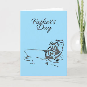 Fisherman father's Day  Letterpress Thank You Card