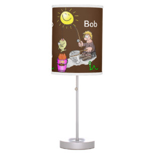 Fisherman Fishing Brown Decorative Lamp Shade