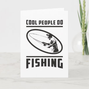 Fisherman Fishing Fish Fishing Rod Funny Gift Idea Card