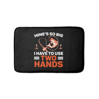 Fisherman Fishing Fisher Fish Catcher Fish Bath Mat