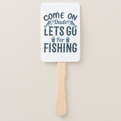 Fisherman fishing fresh fish hand fan