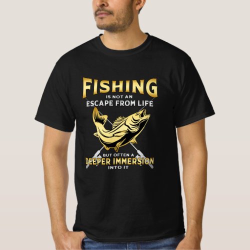 Fisherman Fishing Love Fish Fishing Rod Funny Gift T_Shirt