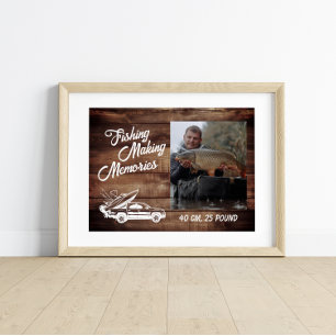 Fisherman Fishing Memories Father’s Day Fishing Poster