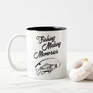 Fisherman Fishing Memories Father’s Day Fishing Two-Tone Coffee Mug