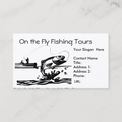 Fisherman Fishing on Lake Business Card Template