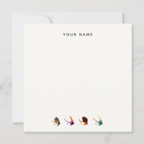 Fisherman Fly Fishing Flies  Note Card