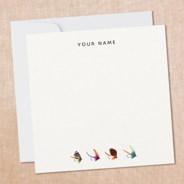 Fisherman Fly Fishing Flies  Note Card (Creator Uploaded)