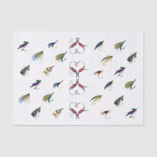 Fisherman Fly Fishing Flies Tissue Paper
