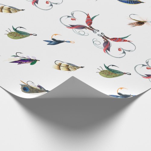 Fisherman Fly Fishing Flies Wrapping Paper