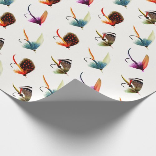 Fisherman Fly Fishing Flies  Wrapping Paper