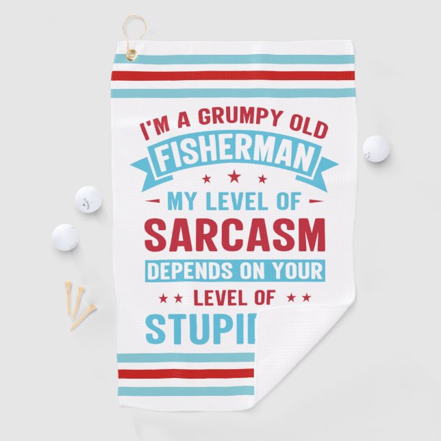 Fisherman Funny Sarcasm Novelty Humor Gift Golf Towel (InSitu)