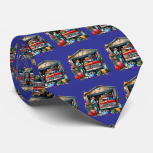 Fisherman Getting Ready to Go Fishing Neck Tie