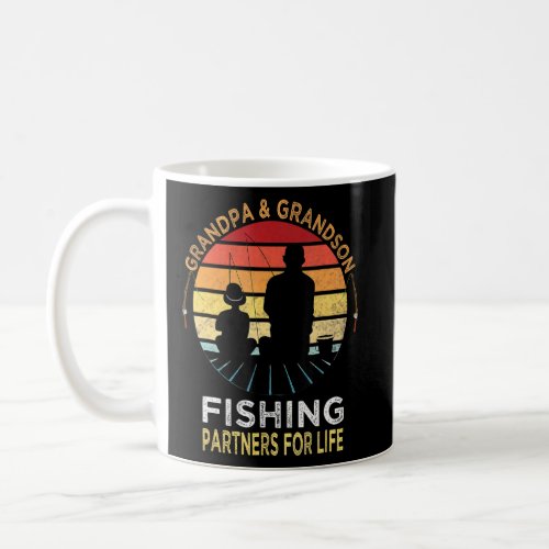Fisherman Grandpa  Grandson Fishing Partners For  Coffee Mug