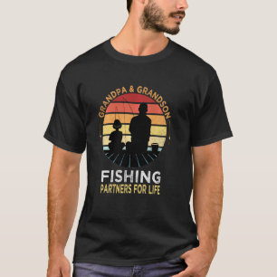 Fisherman Grandpa & Grandson Fishing Partners For T-Shirt