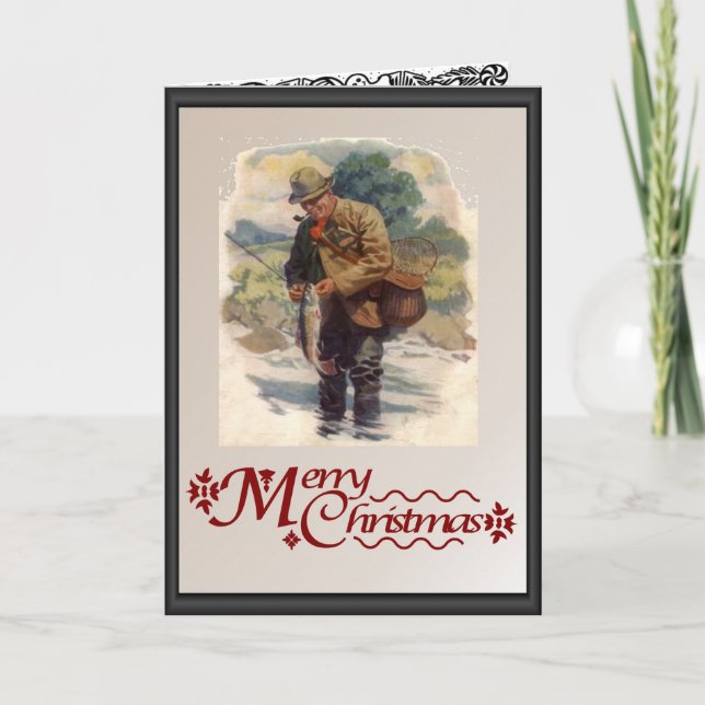 Fisherman Holiday Card (Front)