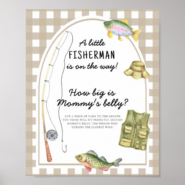 Fisherman - how big is mommy's belly game poster (Front)
