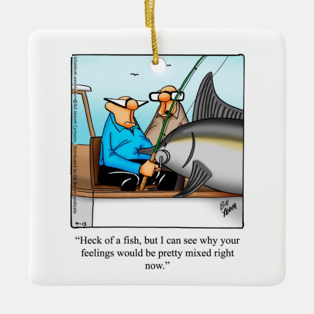 Fisherman Humor Christmas Ornament  (Front)