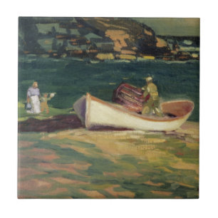 Fisherman in Cape Elizabeth (Maine, USA) Ceramic Tile