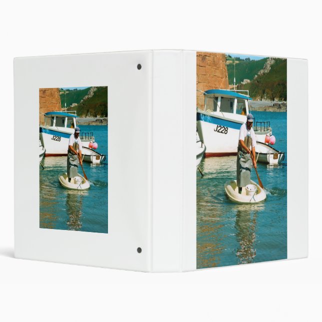 Fisherman in Jersey 3 Ring Binder (Background)