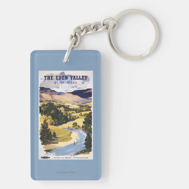 Fisherman in the Eden Valley Keychain (Back)