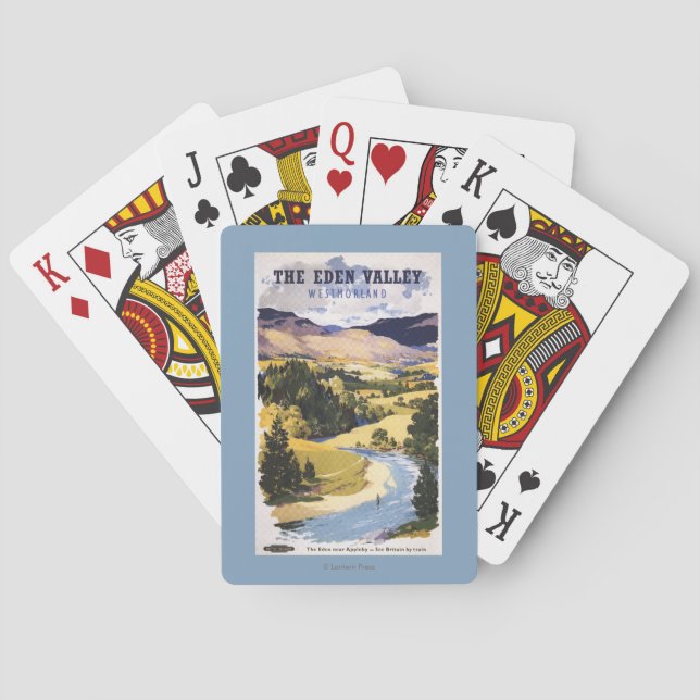 Fisherman in the Eden Valley Poker Cards (Back)