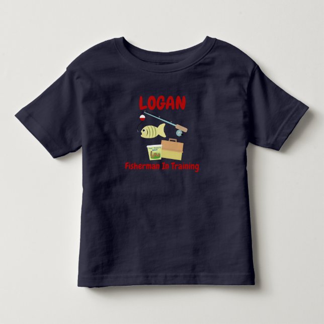 Fisherman In Training | Tackle Box Fishing Pole Toddler T-shirt (Front)