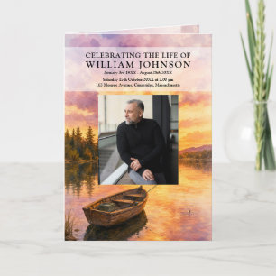 Fisherman Lake Funeral Memorial Order Of Service Program