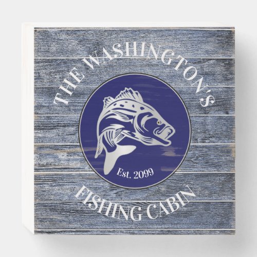 Fisherman or Family Cabin Wood Box Sign