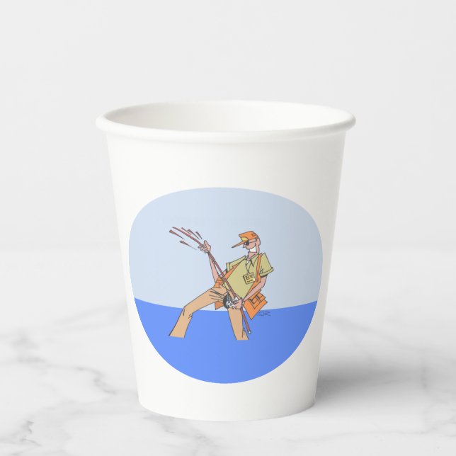 Fisherman oval paper cups (Front)
