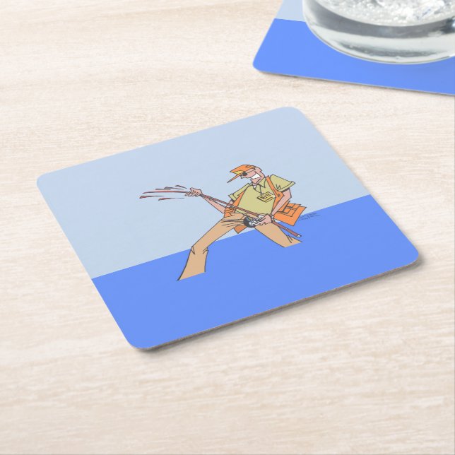 Fisherman paper coasters (Angled)