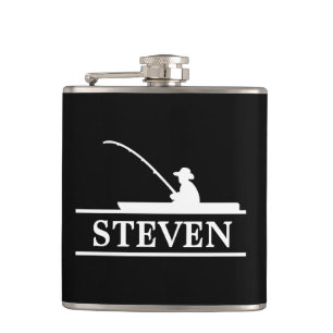 Fisherman Personalized Vinyl Wrapped Flask