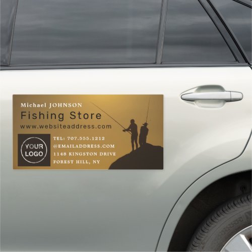 Fisherman Portrait Fisherman Fishing Store Car Magnet