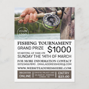 Fisherman Portrait, Fishing Tournament Event Flyer
