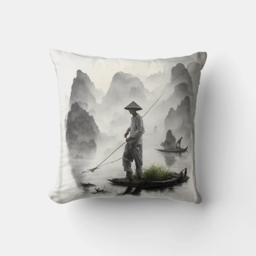 Fisherman printed pillows  Poufs