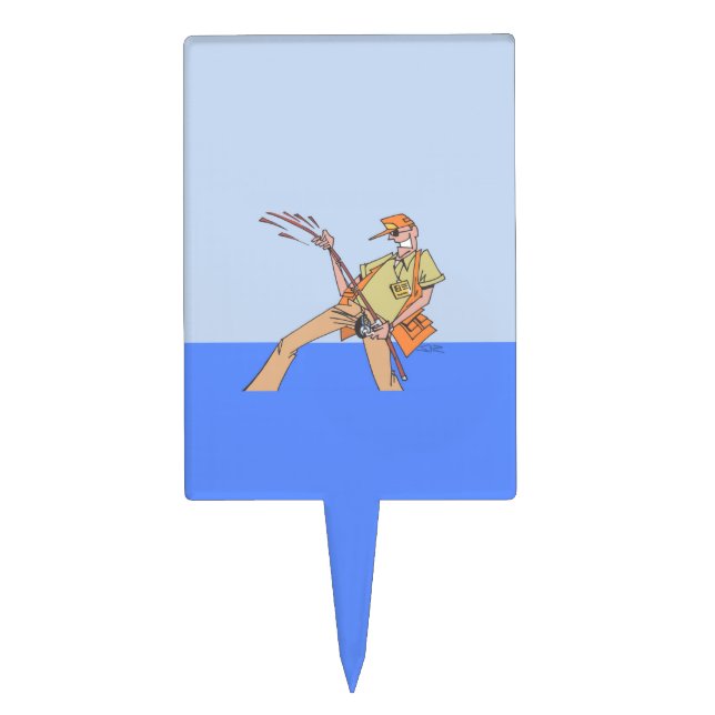 Fisherman rectangle cake picks (Front)