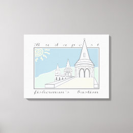 Fisherman´s Bastion, Budapest, Hungary, Magyar Canvas Print