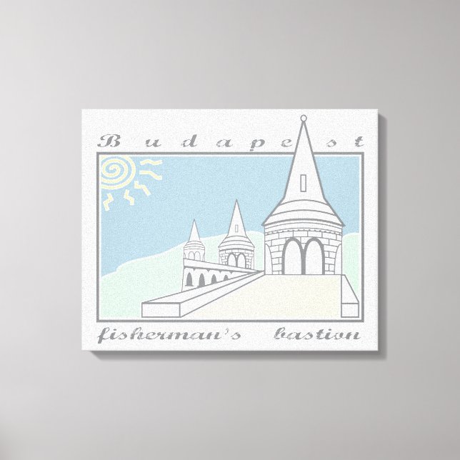 Fisherman´s Bastion, Budapest, Hungary, Magyar Canvas Print (Front)