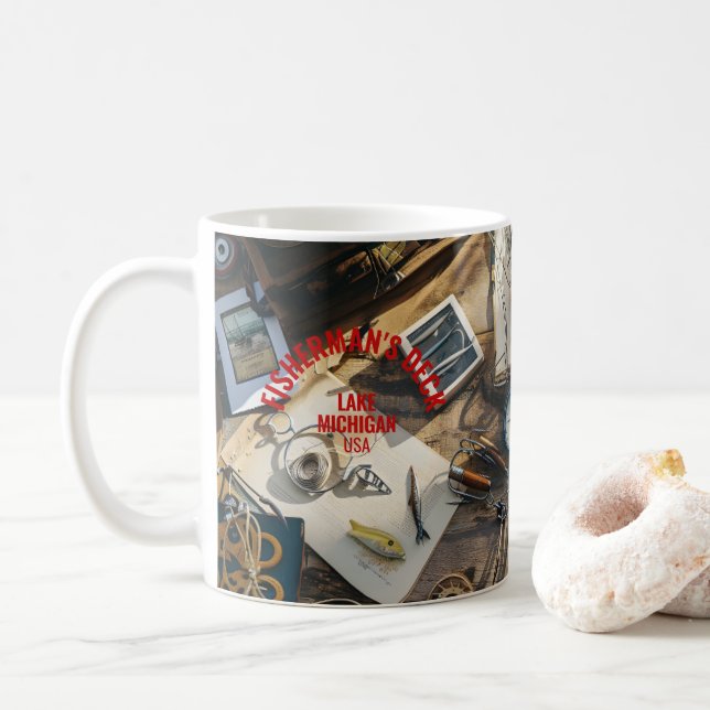 Fisherman’s Deck customizable Mug (With Donut)