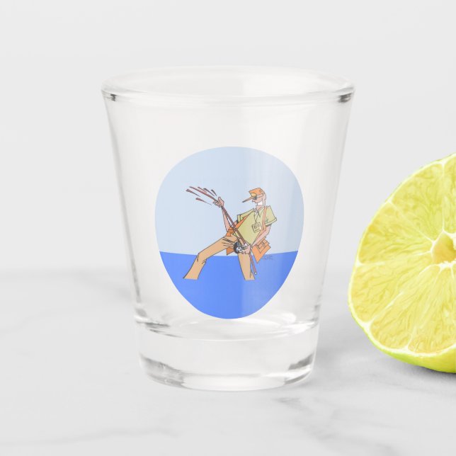 Fisherman shot glass (Front)