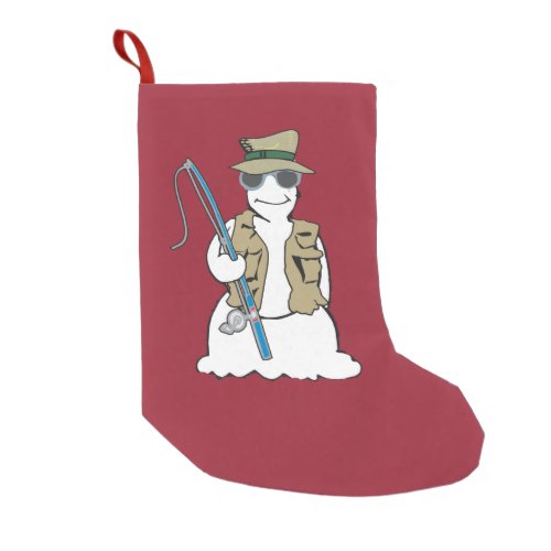 fisherman snowman  stocking