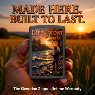 Fisherman Sunset Surf Casting Rocky Zippo Lighter