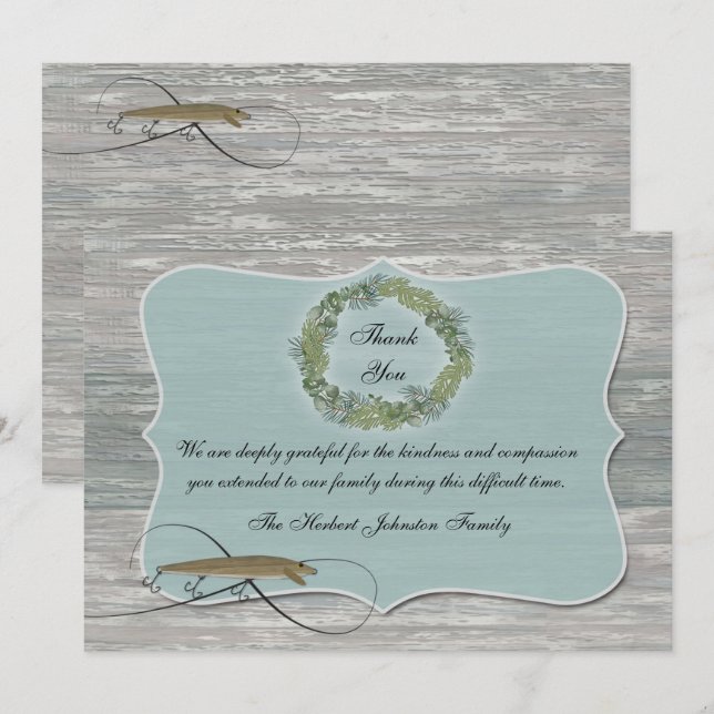 Fisherman Sympathy Thank You Wreath Lure (Front/Back)