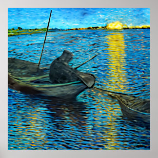 Fisherman -  van gogh poster & prints