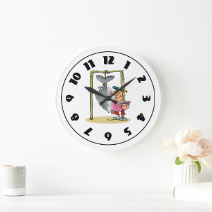 Fisherman With His Catch Clock