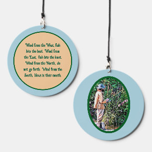 Fisherman With Quote About Fishing Wind Chime