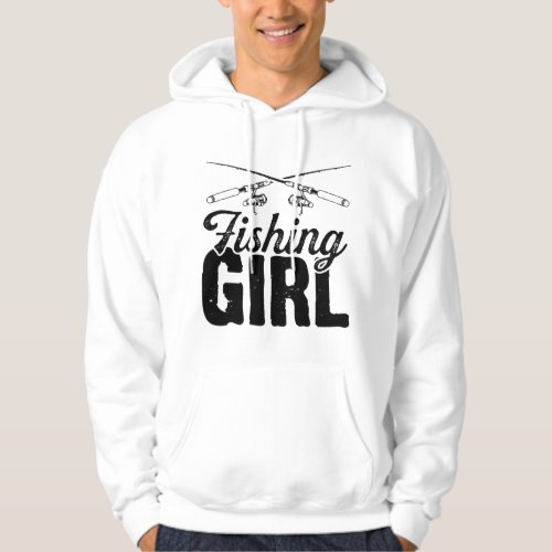 fisherman woman girl fishing fishing fishing hoodie