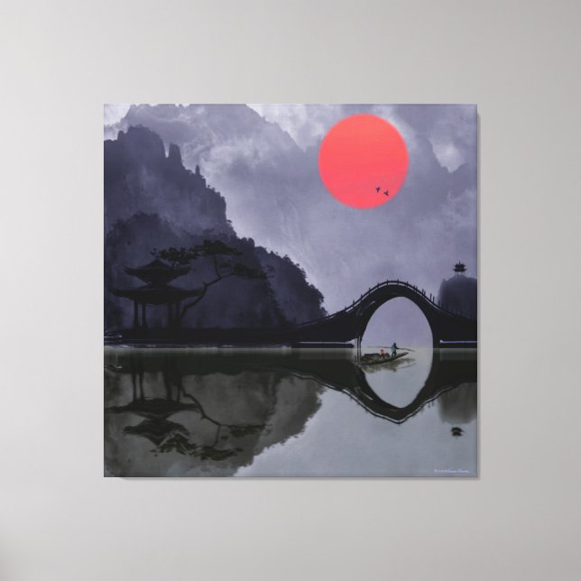 Fisherman Wrapped Canvas Print (Front)